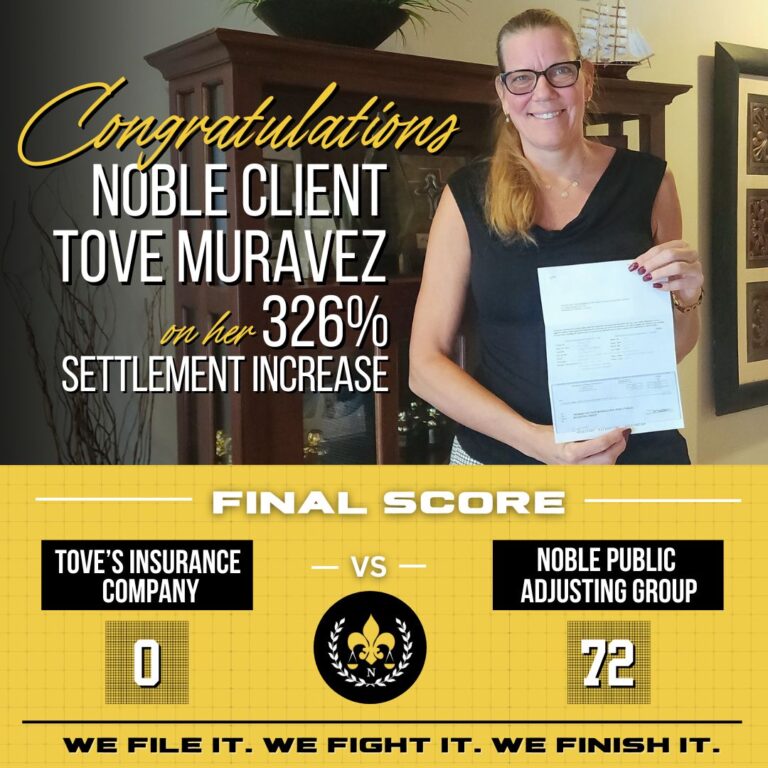 Happy Noble Client Receiving Her Settlement Check